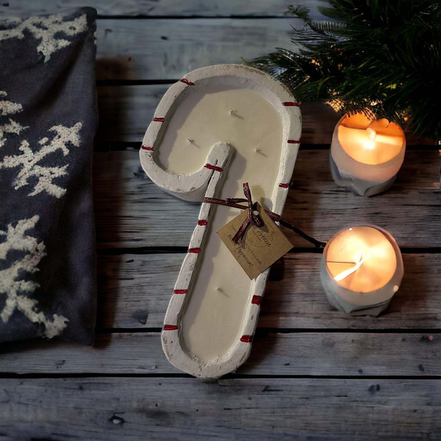 Candy Cane Dough Bowl